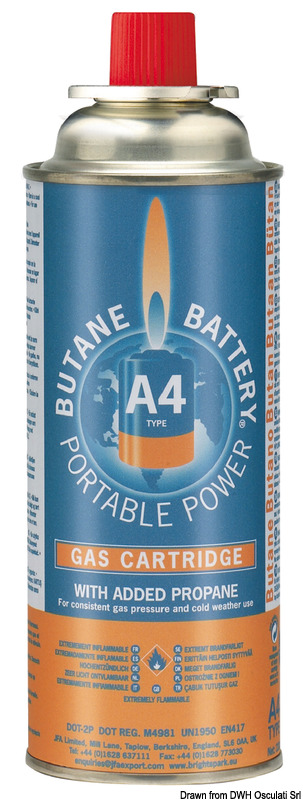 Spare A4-cartridge for portable gas cooker