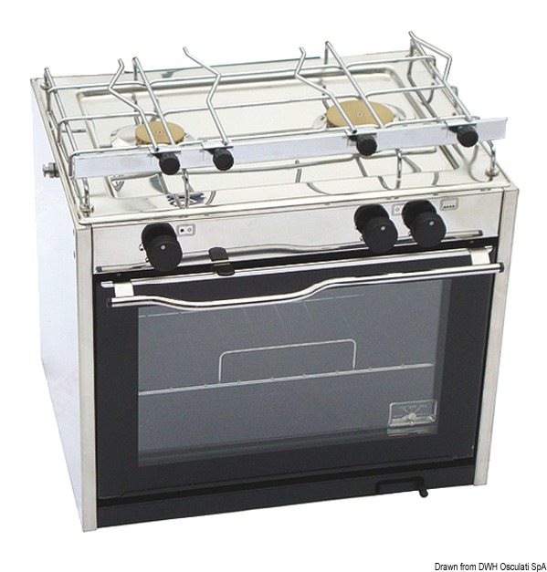 TECHIMPEX Compact cooker 2 burners+oven
