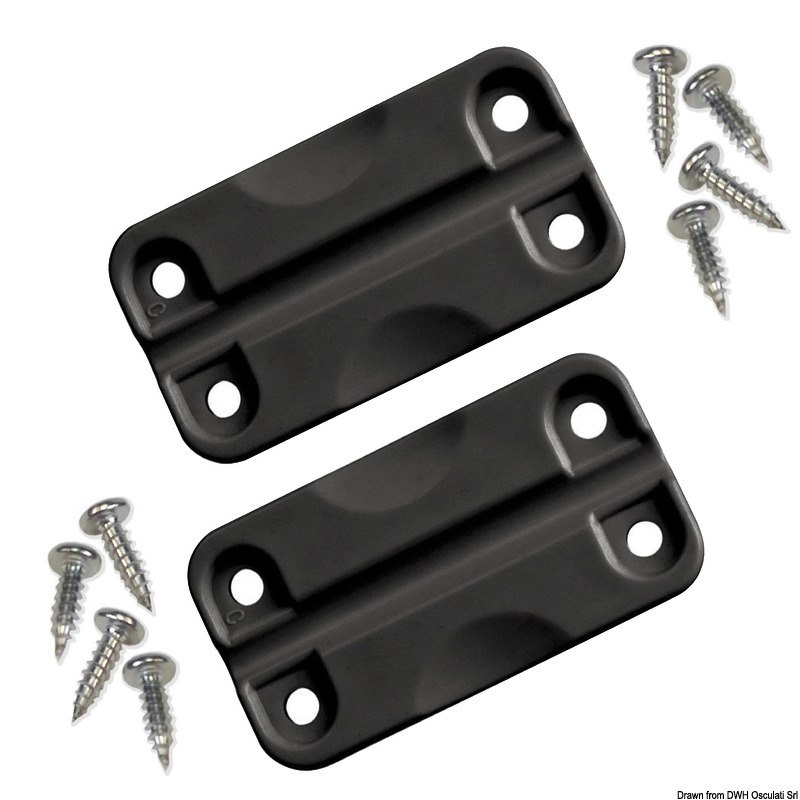 Spare pair plastic black hinges f.IGLOO ice makers