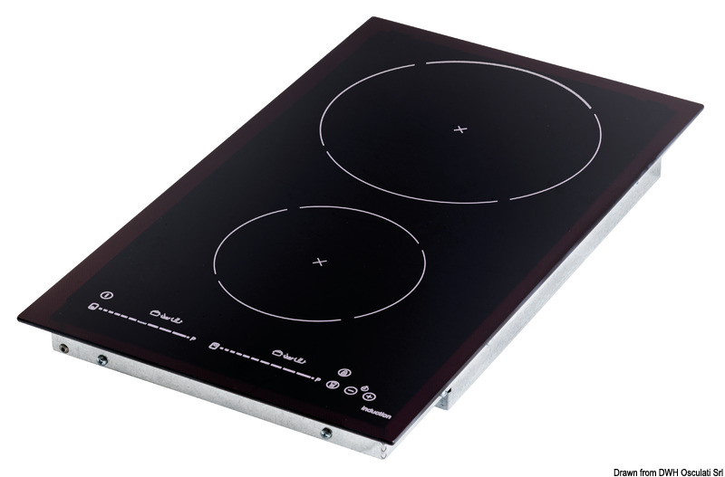 Ceramic induction hob unit 2 burners