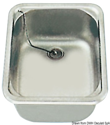 Rectangular sink 280x380x150 mm