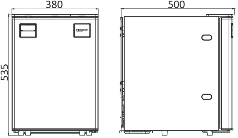 Frigo refrigerator Clean Touch front panel 50l