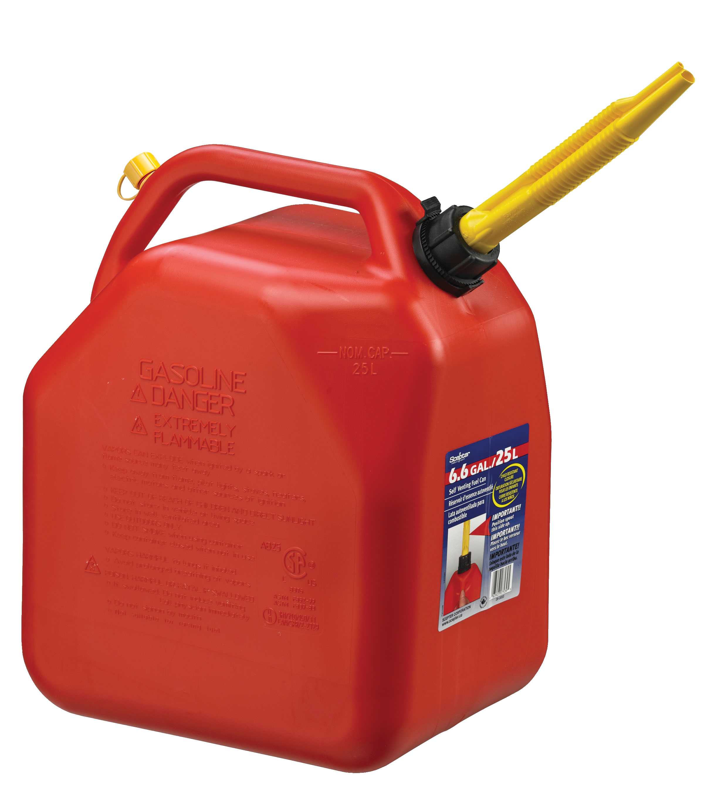 Scepter Gasoline Can 25L / 6.6 Gal