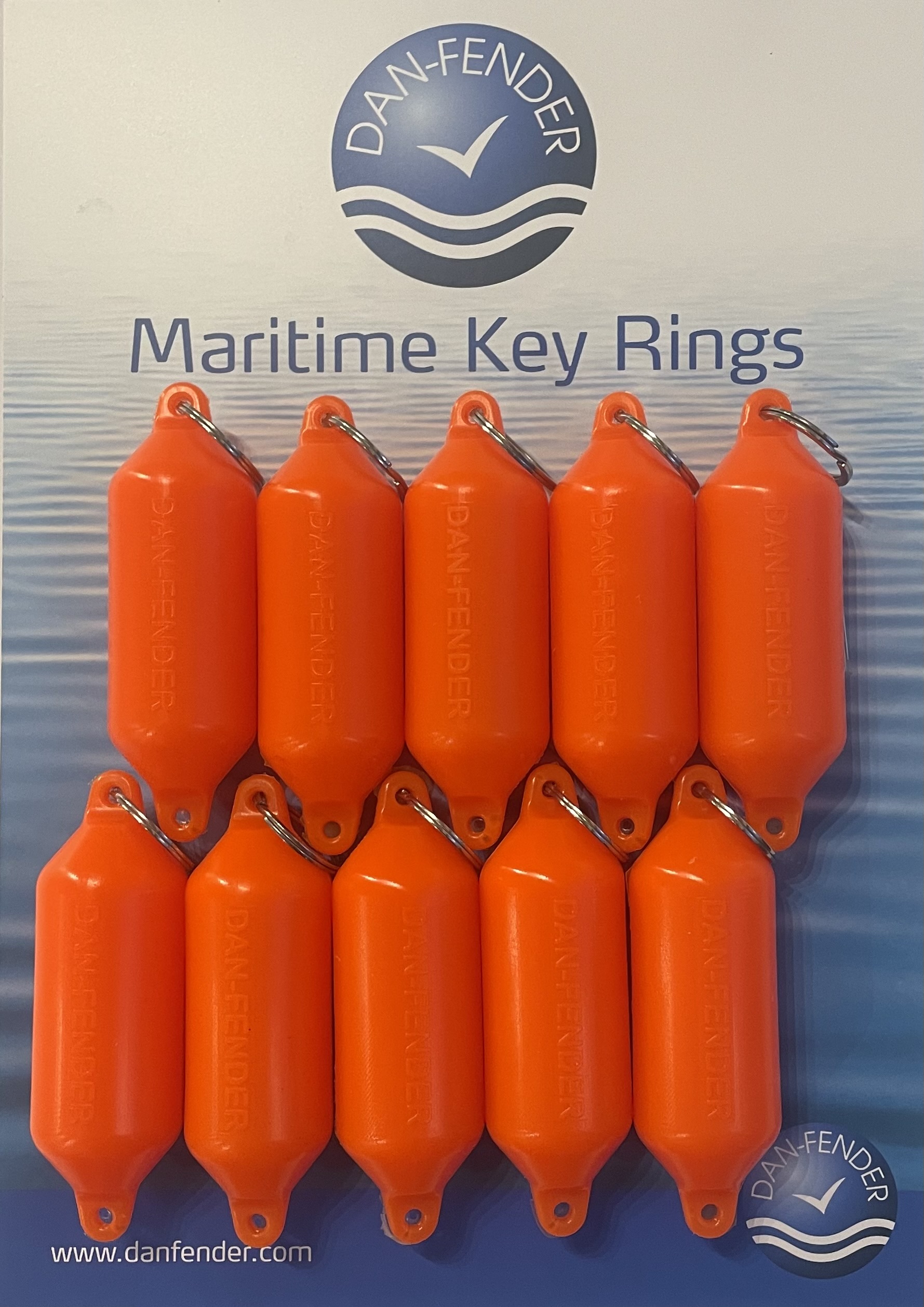 Dan-Fender Key Ring white 10 pcs set