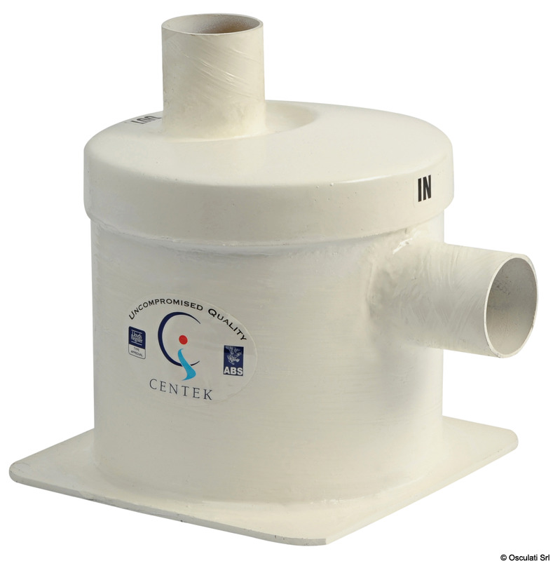 Fiberglass silencer unloading lateral 40 mm