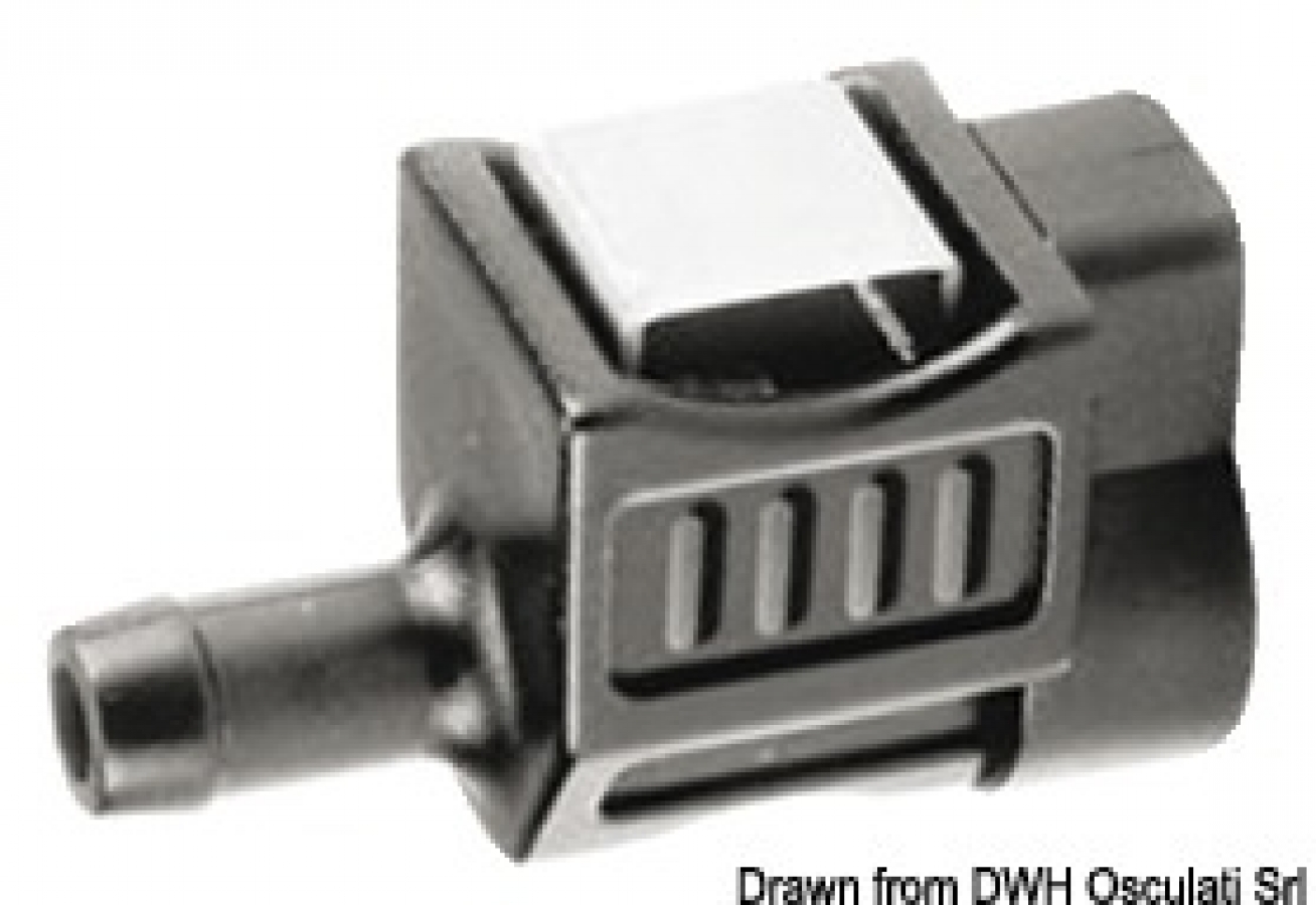 HONDA fuel line connector for 8mm hose - square 17650-ZW9-023