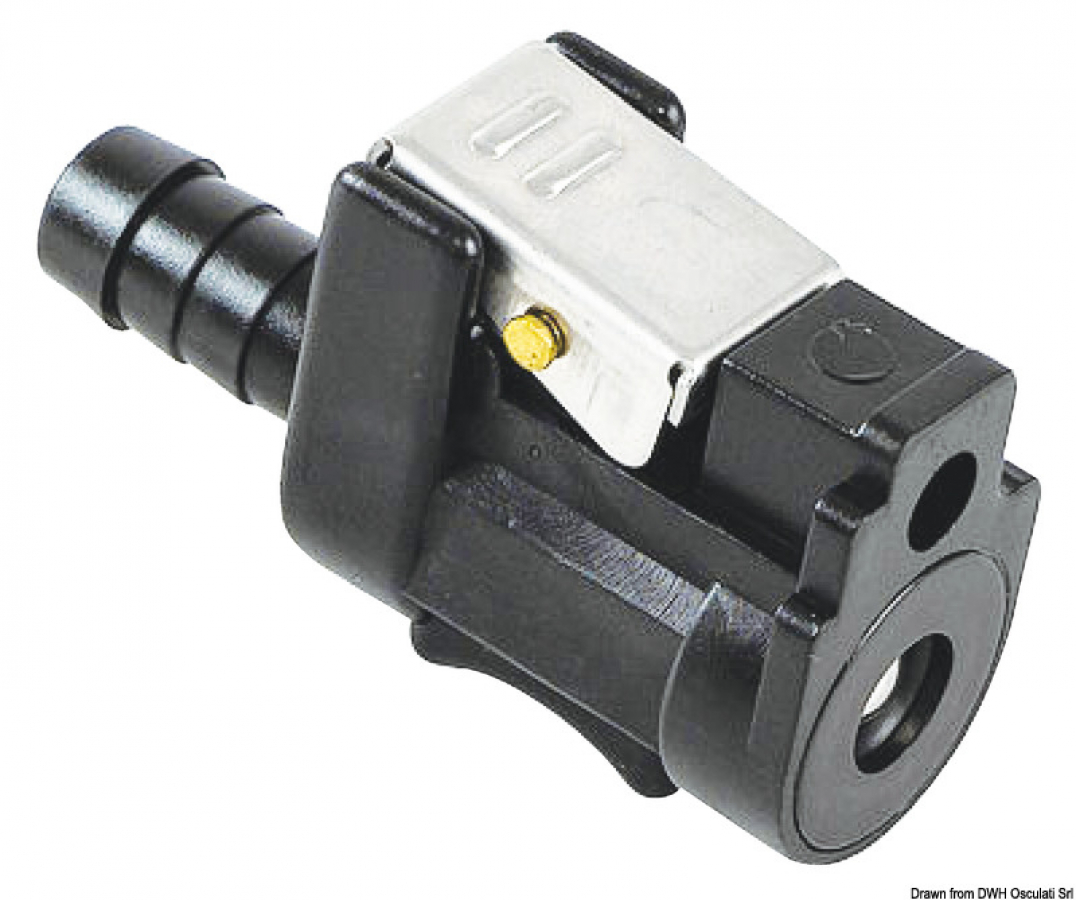 Fuel line connector Mercury, Yamaha, Honda (17650-ZV4-005) for 8mm fuel hose and Ø8mm pin