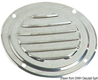 Round lowred vent polished SS Ø 178 mm