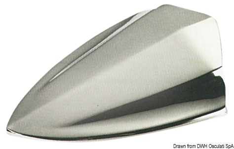 Shell vent chromed brass 165x120x34 mm