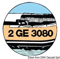 Self-adhesif plastic V black 20cm