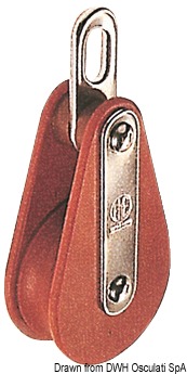 Tufnol HYE block 1 pulley 14x50mm EO