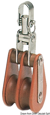 Tufnol HYE block 2 pulleys 12x43mm TW