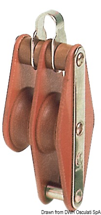 Tufnol HYE block 2 pulleys 12x43mm TBH