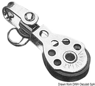 Mini-block 1pulley w/shackle 6x25