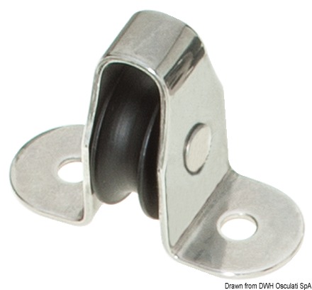 SS small vertical block aluminium sheave 4 mm
