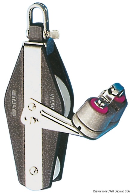 Plastinox violin block 2pulleys 10x45 w/cam