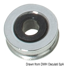 SS pulley 16 mm for lines 5/2.5 mm