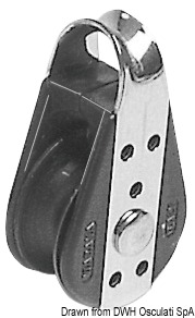 Single block 1pulley AISI316 22x6