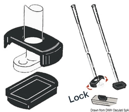 Flexible tiller extension fitting
