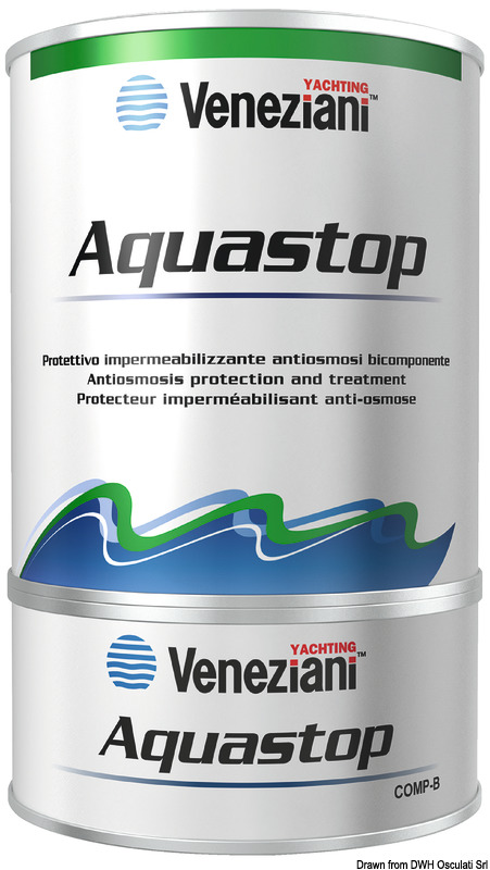 Aquastop coating transparent lght blue