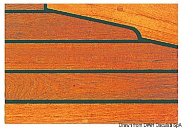 Teak deck board 60x10x2000 mm