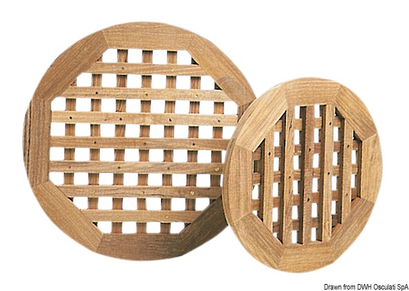 Teak round grating Ø 400 mm