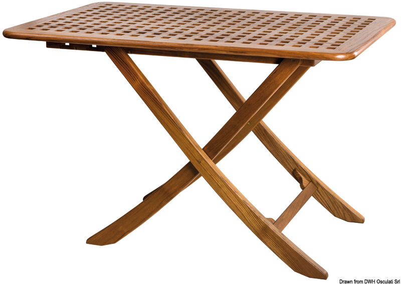 Foldable teak table 125x80 cm
