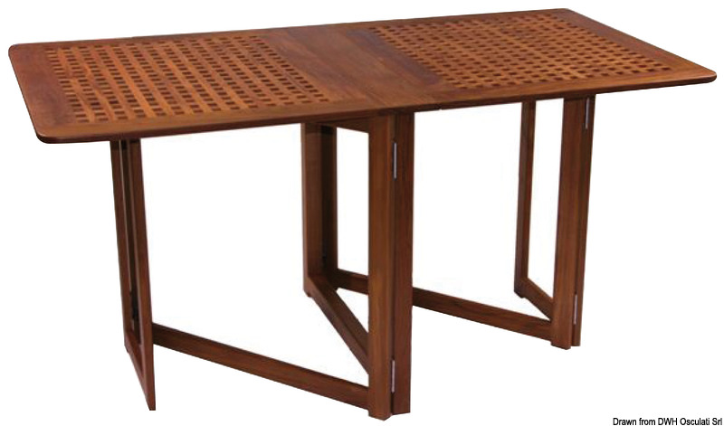 Teak folding table 78x145x70ccm