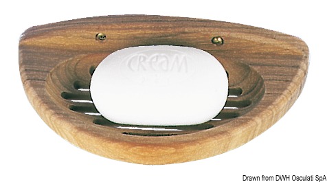 Teak soap dish 180x90x35 mm
