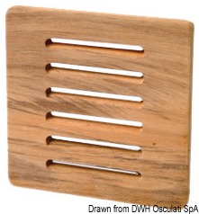 Teak protection front panel 125x125 mm