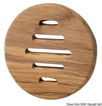 Teak protection front panel Ø 100 mm