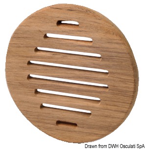 Teak protection front panel Ø 150 mm