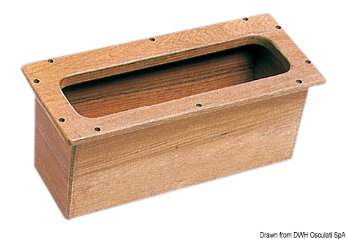 Teak recess box 450x190x190 mm