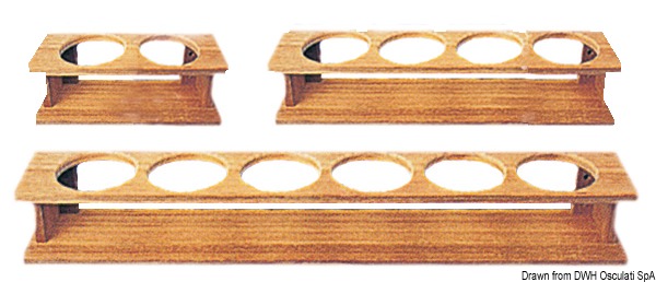 Teak glass holder 425x87x90 mm