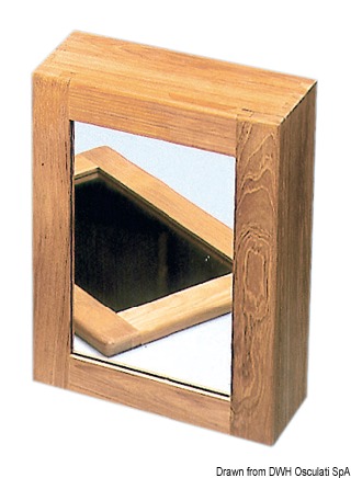 Teak medicine cabinet 375x275x112 mm