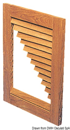 Teak shutter profile 122 cm