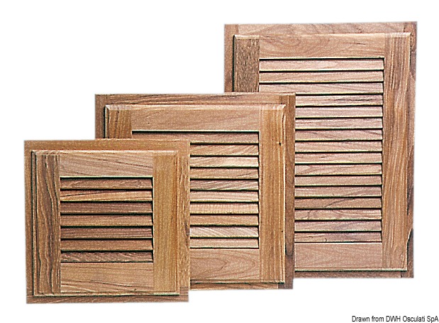 Teak door + frame 380x500 mm