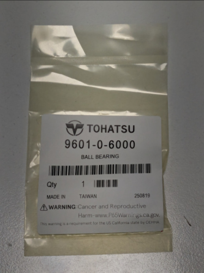 Ball Bearing OEM: Mercury 30-95342, Tohatsu 9601-0-6000