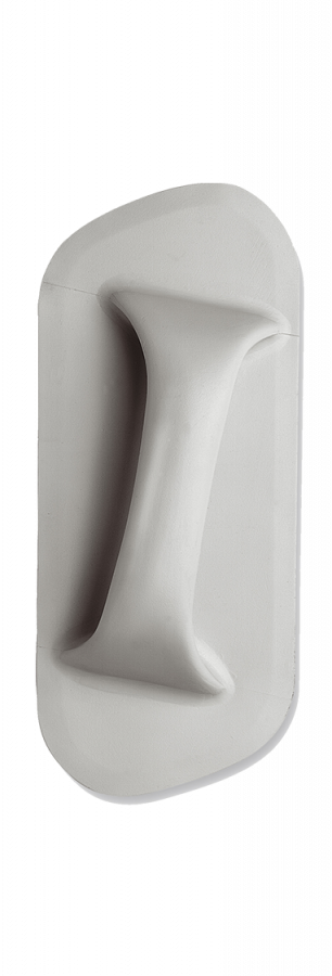 Handle oblique 306 PVC - medium gray 90x220xh32mm