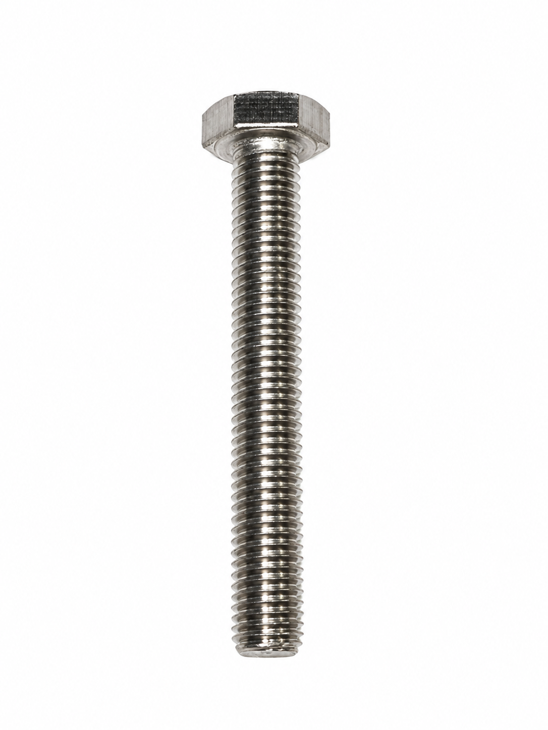 Screw with thread 8x60mm, AISI 304, BULL8X60, UNI5739, DIN933