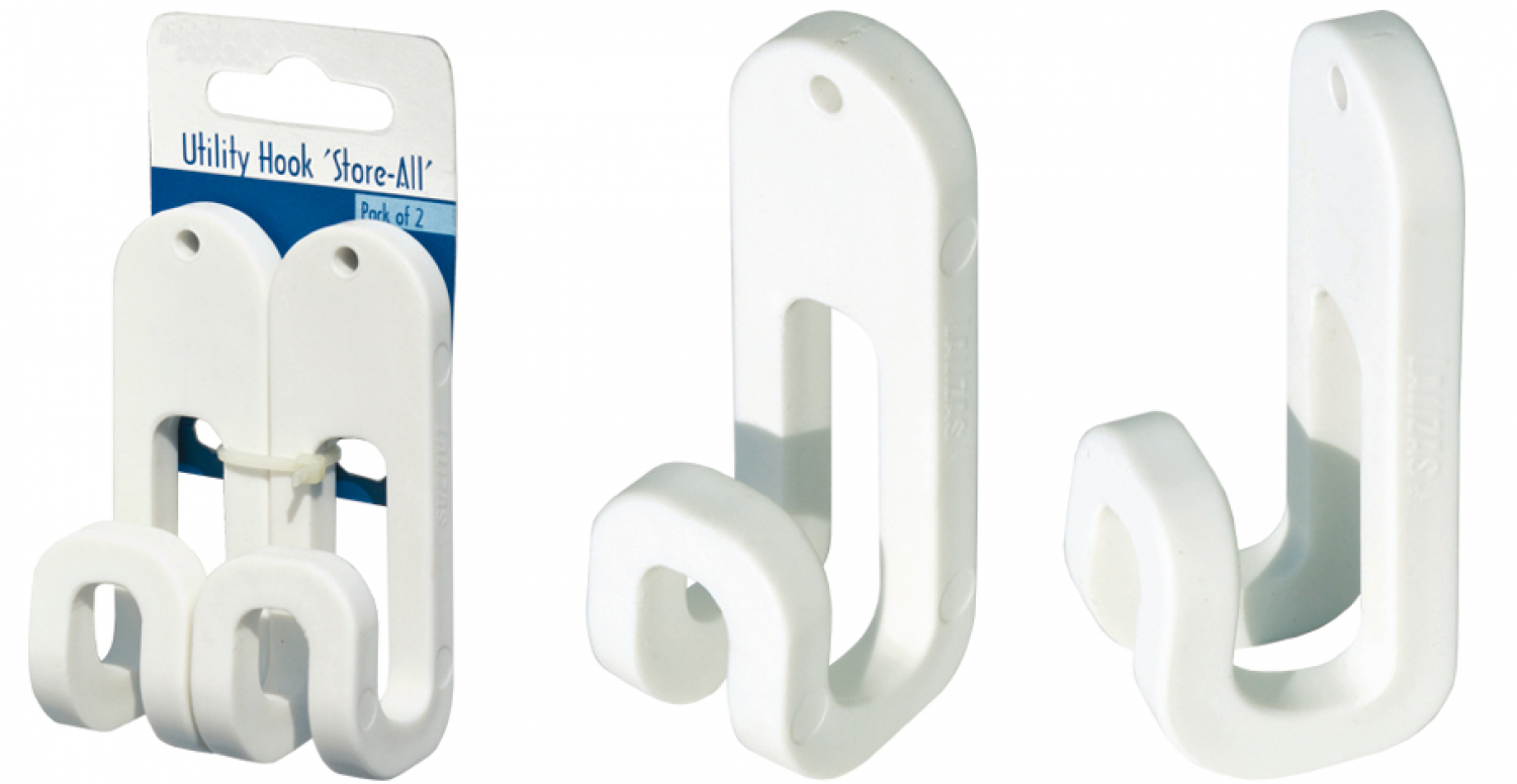 Multipurpose hook - pair - length 20,5 mm - width 30 mm - height 75 mm