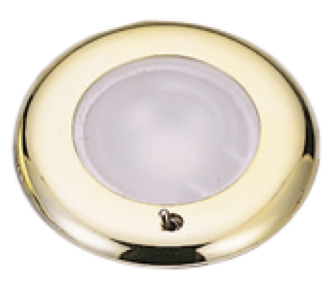 LED Ceiling Light With Chromed Cover, Ø77.2mm, Built-In, 12-24v/1,8w, Warm White