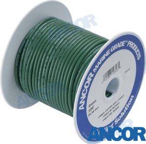 500' tinned copper wire 18 awg (0,8mm²) green 152m