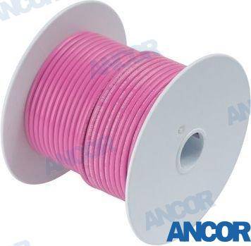 100' tinned copper wire 14 awg (2mm²) pink 30m