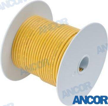 100' tinned copper wire 14 awg (2mm²) yellow L- 30m