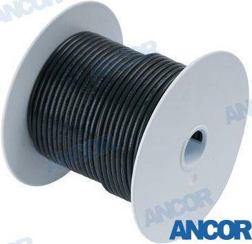100' alvots vara vads 12 awg (3mm²) melns 30m