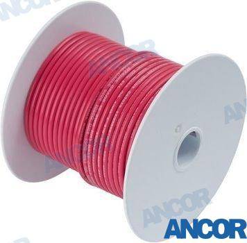 100' alvots vara vads 12 awg (3mm²) sarkans 30m