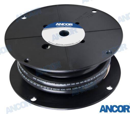 akumulatora kabelis 000awg (85mm²) melns 30m