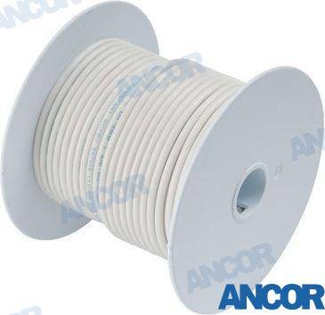 tinned copper wire 16 awg (1mm²) white 7,6m