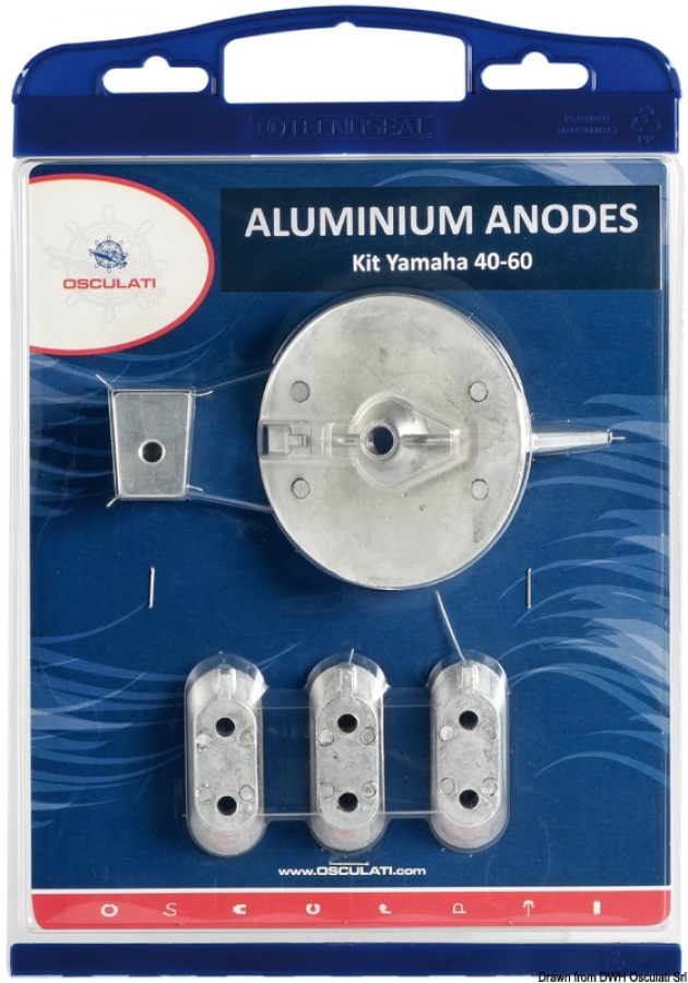Anode kit Yamaha 4-stroke outboards F40-50-60 aluminium